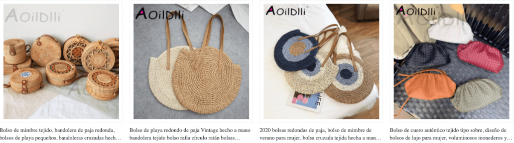 bolsos aliexpress mimbre