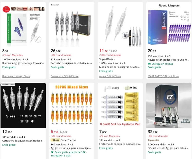 Agujas para micropigmentación labial en AliExpress