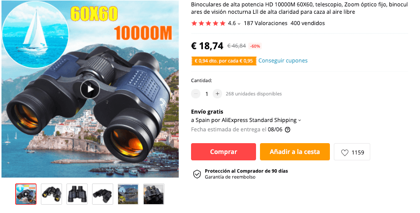 Binoculares de alta potencia HD