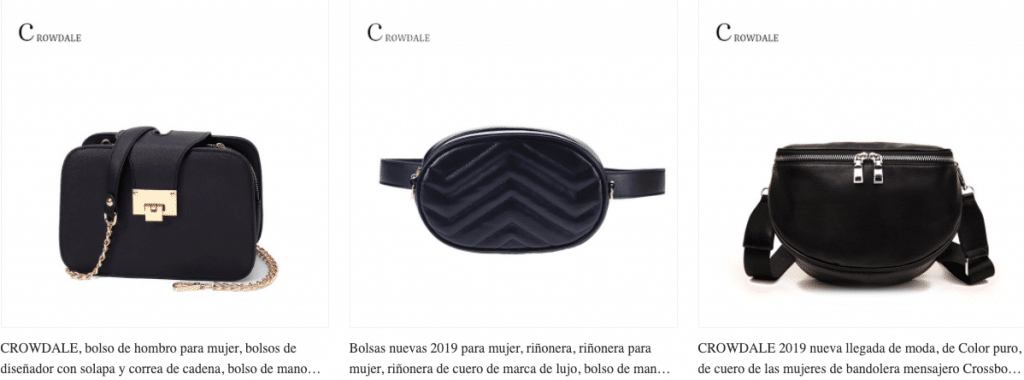 bolsos CROWDALE aliexpress