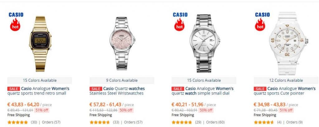 relojes casio mujer