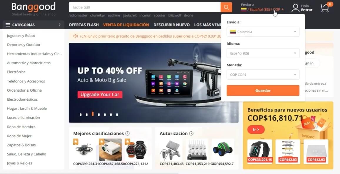 Cómo comprar en Banggood