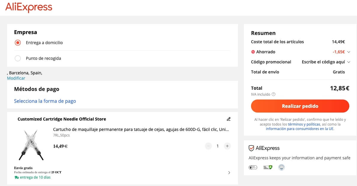 Cómo pagar con PayPal en AliExpress