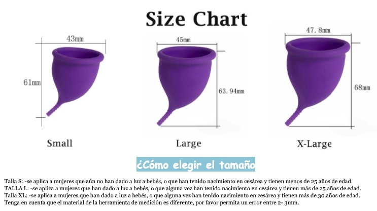 Copa Menstrual hipoalergénico