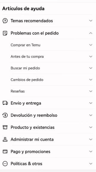 Devoluciones temu