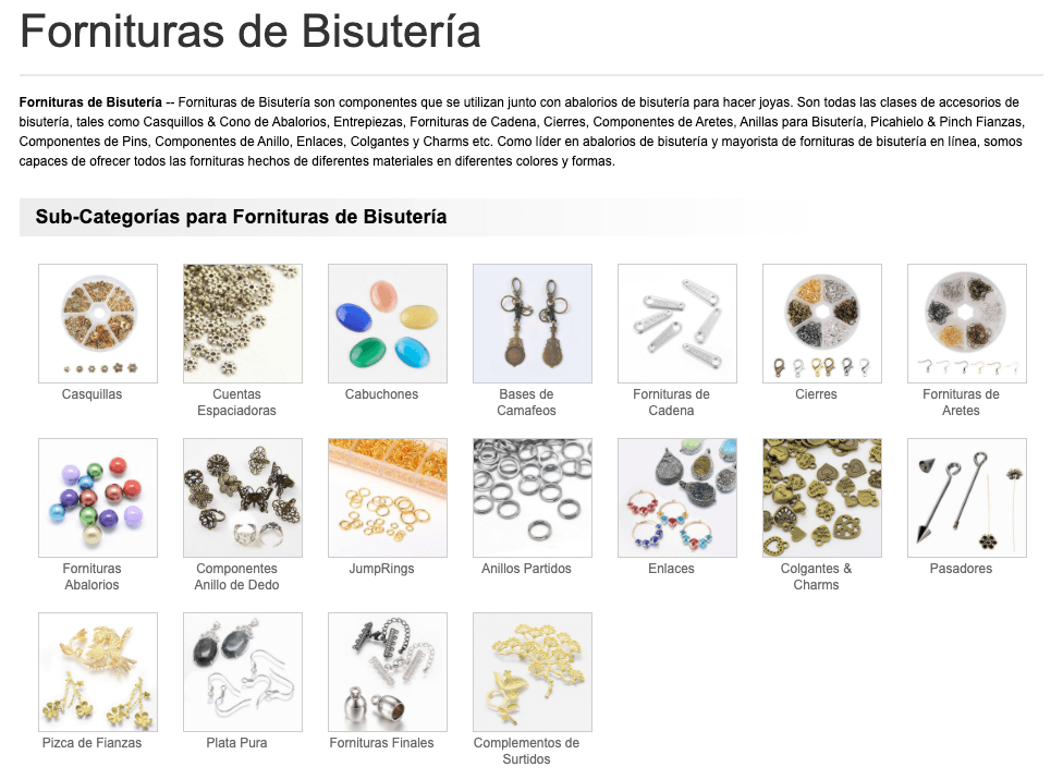 fornituras para tus abalorios