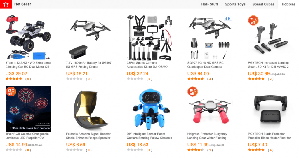Comprar drones en china
