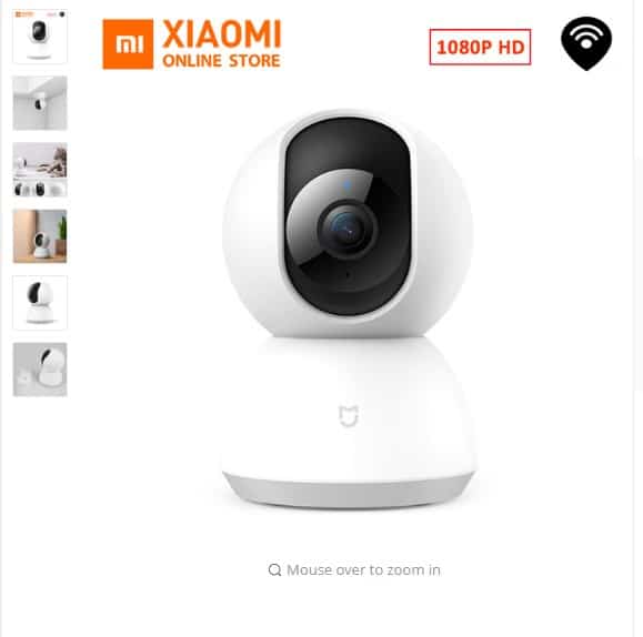 webcam HD de 360 ángulo inalámbrico mudo de uso casero,