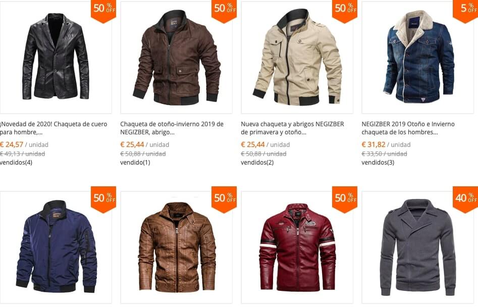 chaqueta de cuero aliexpress