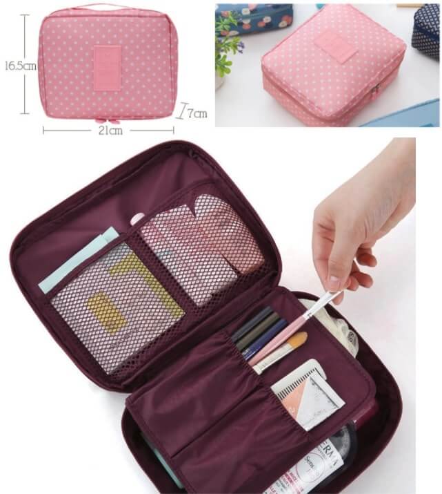 Organizador de maquillaje de tela
