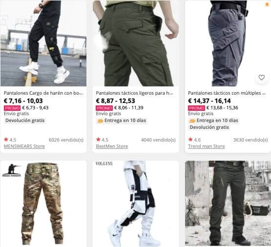 Pantalones Cargo