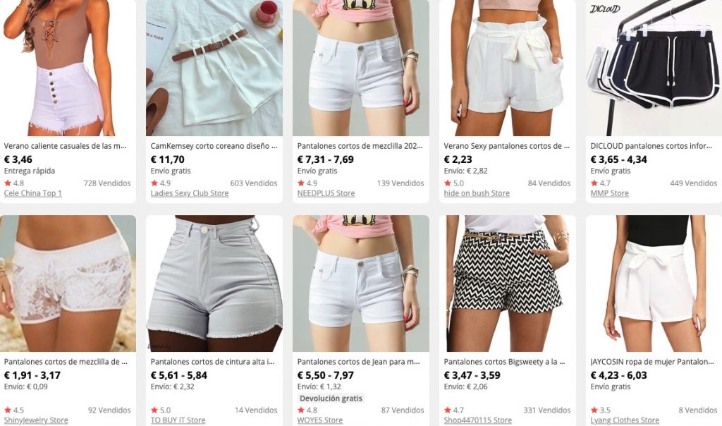 Pantalones cortos blancos