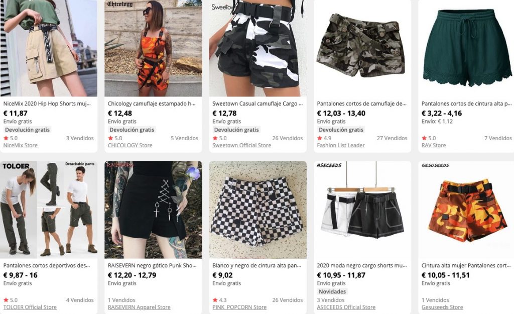Pantalones cortos cargo