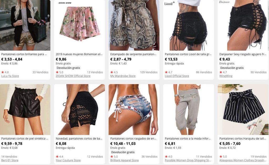 Pantalones cortos de encaje