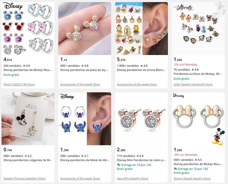 Guía para Comprar Pendientes Disney en AliExpress
