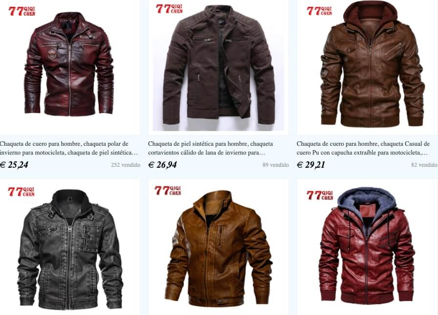 chaqueta de piel aliexpress