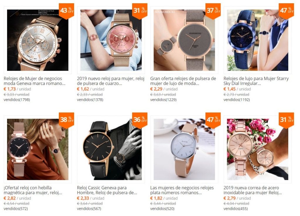 tiendas de relojes en aliexpress