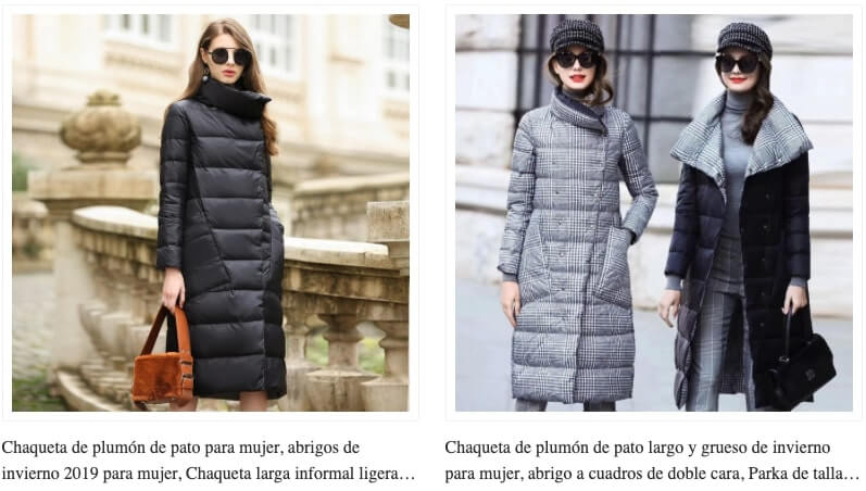 Chaqueta de plumón de pato