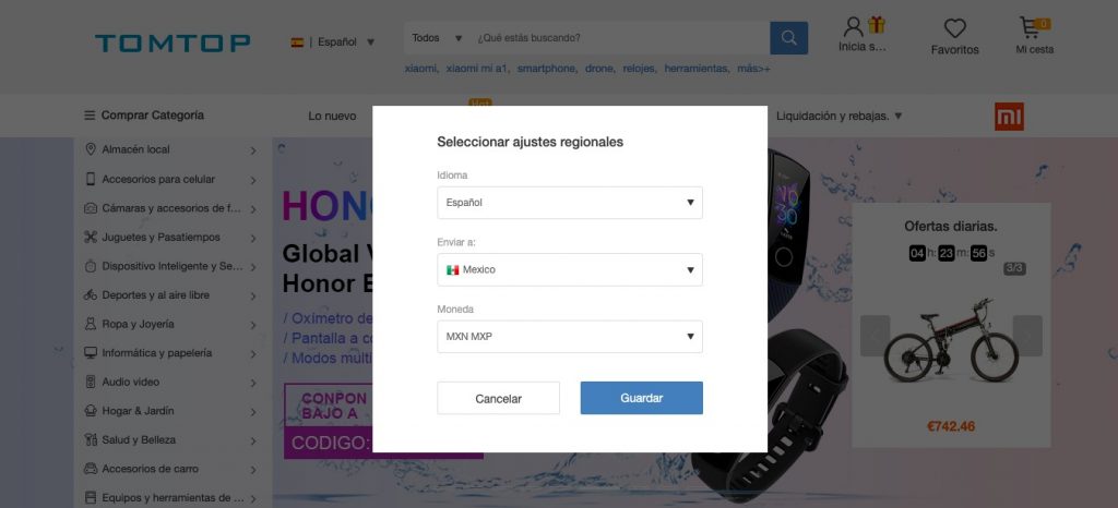 Comprar en Tomtop desde México
