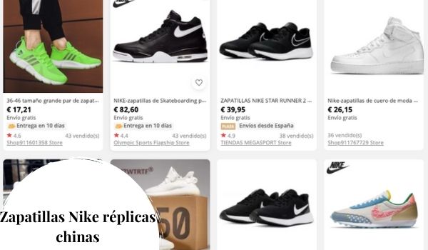 Zapatillas Nike réplicas chinas