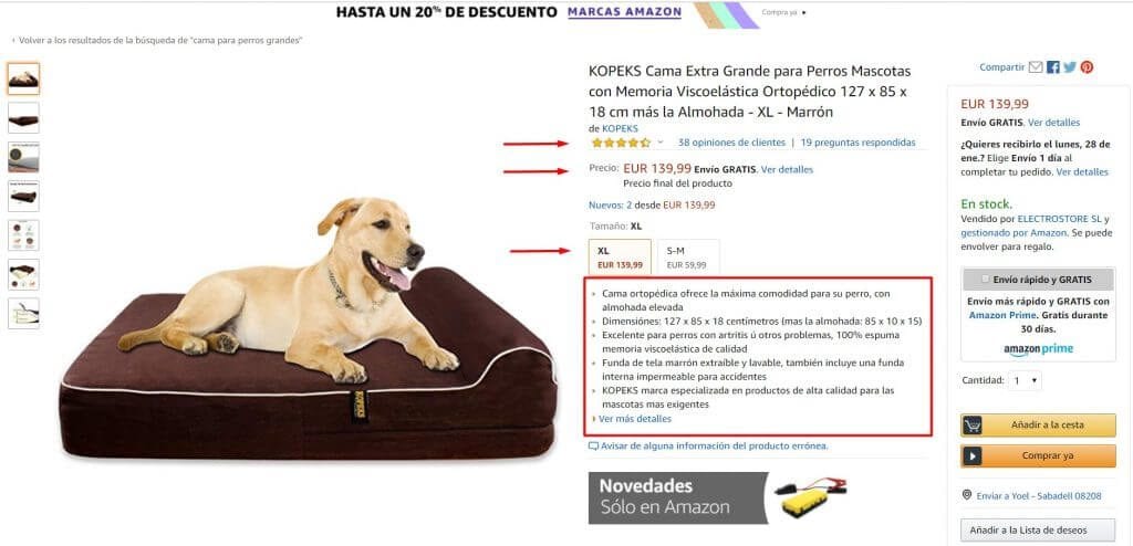 amazon cama para perros 