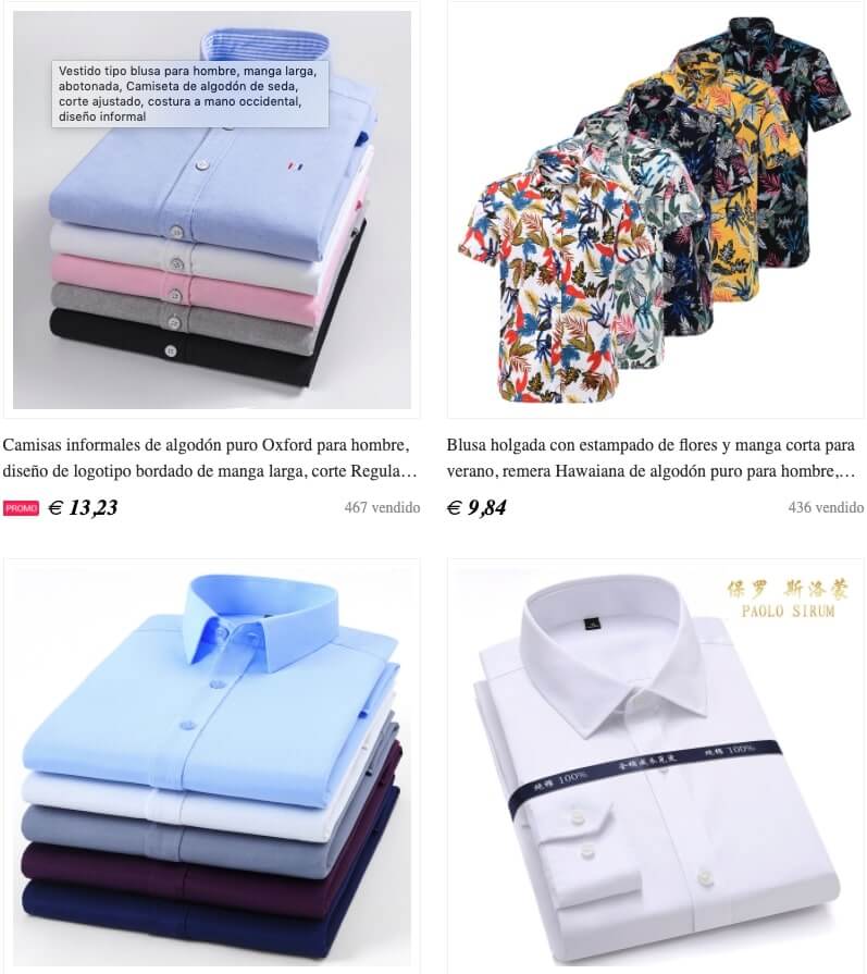 camisas para hombre