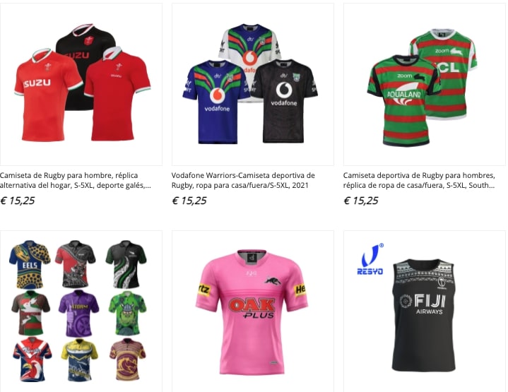 aliexpress camisetas rugby