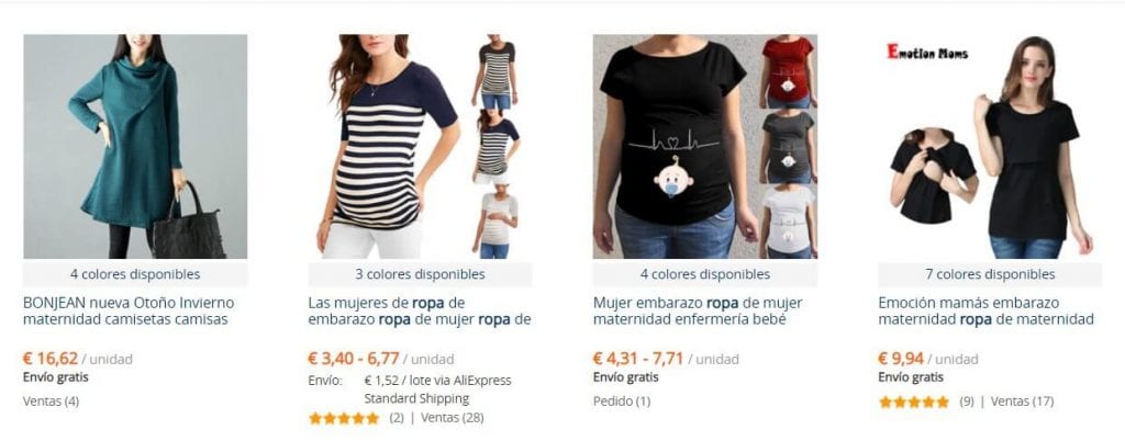 ropa embarazada aliexpress