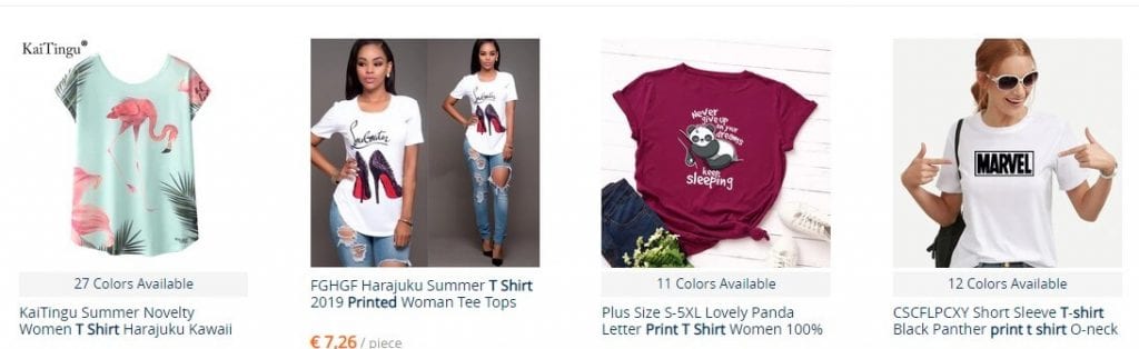 camisetas mujer baratas