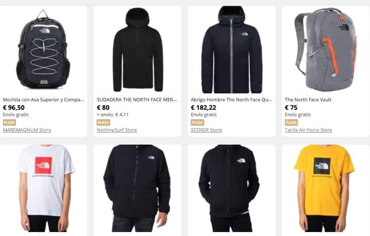 comprar The North Face en AliExpress