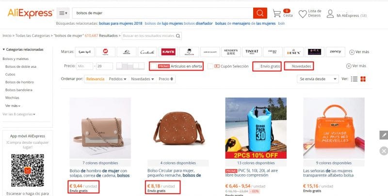 bolsos baratos chinos