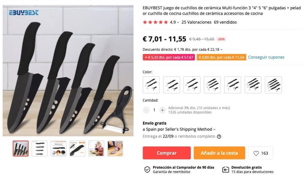 cuchillos de cerámica baratos