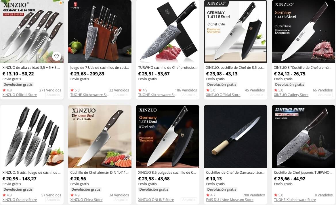 Cuchillos de cocina japoneses