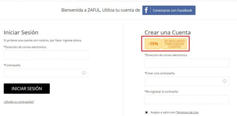 cupon descuento zaful
