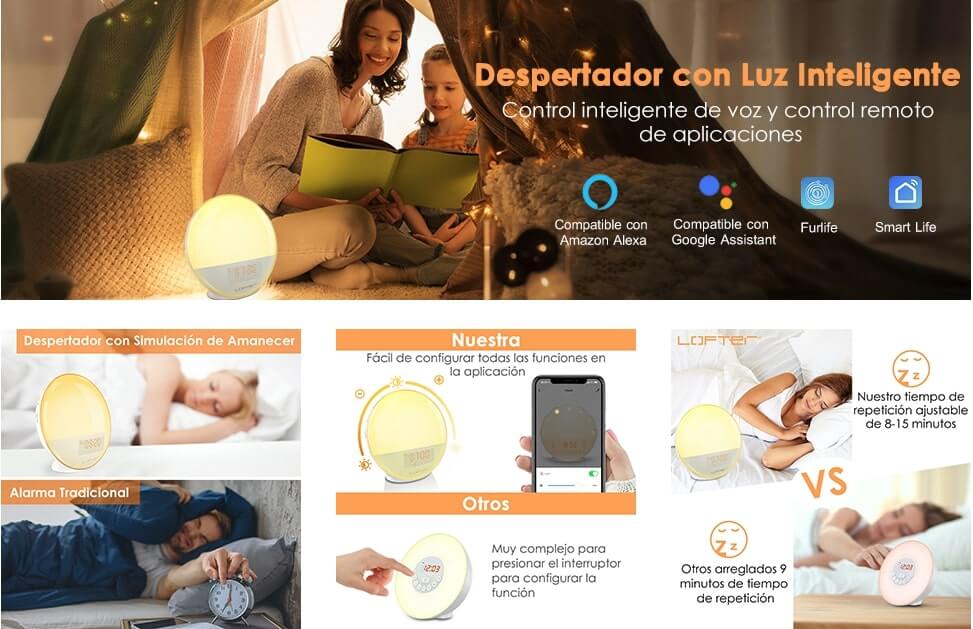 Despertador luz inteligente