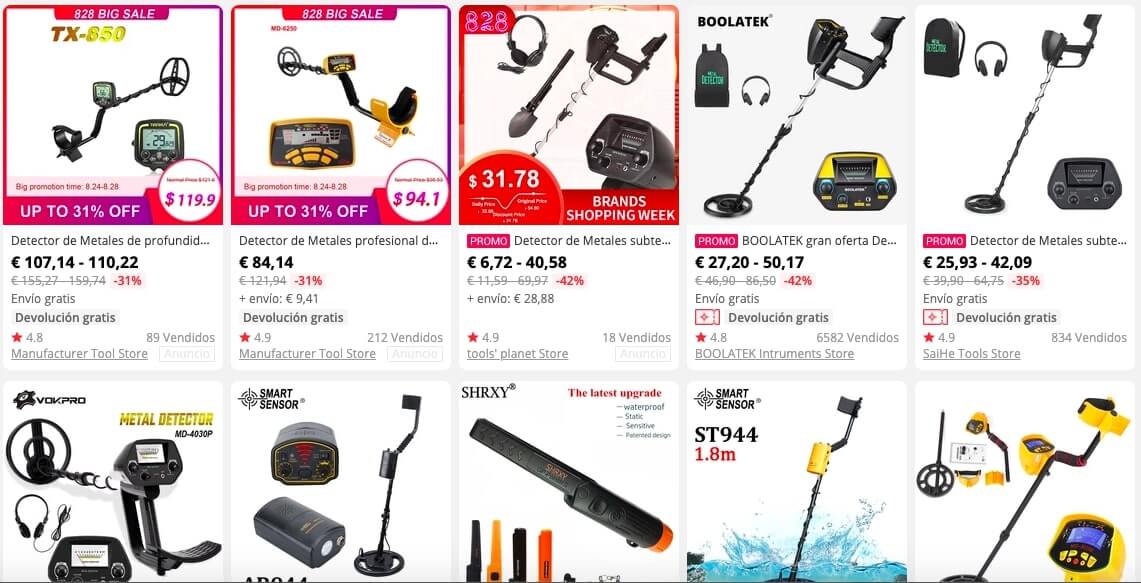 Detector de metales Aliexpress