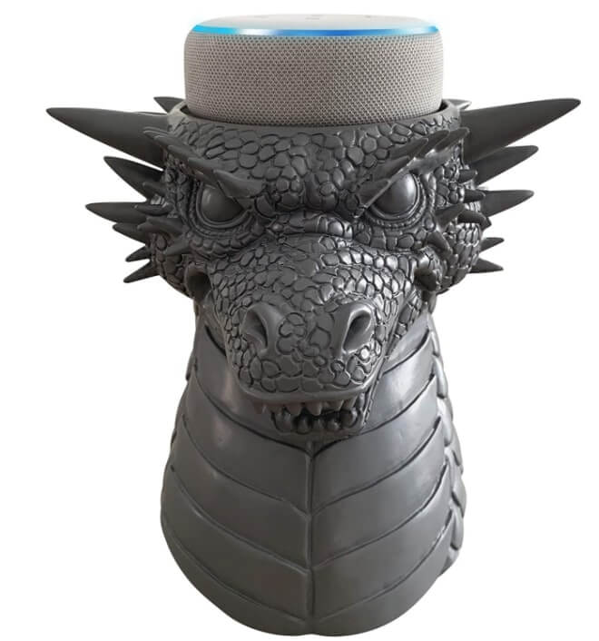 Soporte para Amazon Echo con diseño dragón