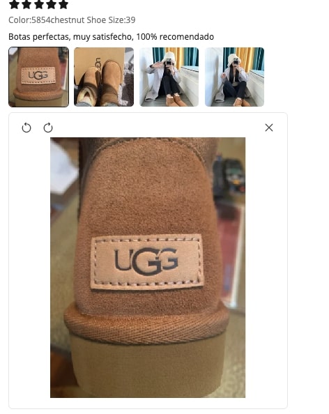 foto botas vendedor aliexpress