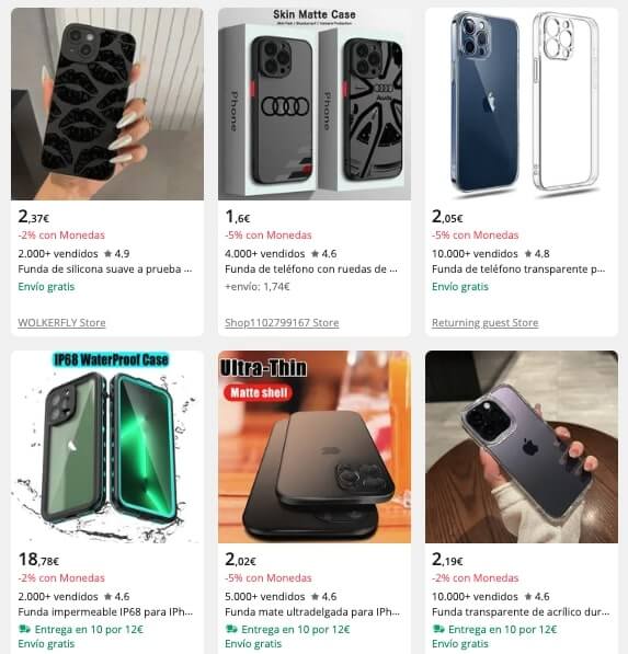 fundas iPhone aliexpress