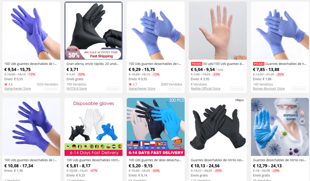 guantes nitrilo