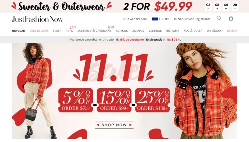 JustFashionNow: ¡Ropa de diseñador a precios bajos!