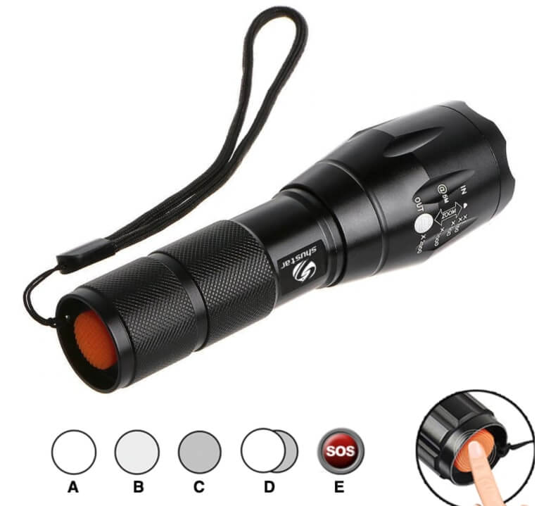 linterna china led