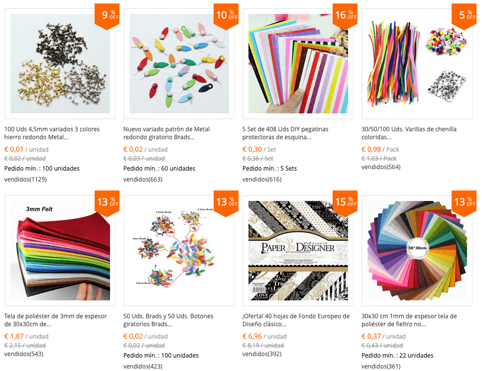material para manualidades aliexpress
