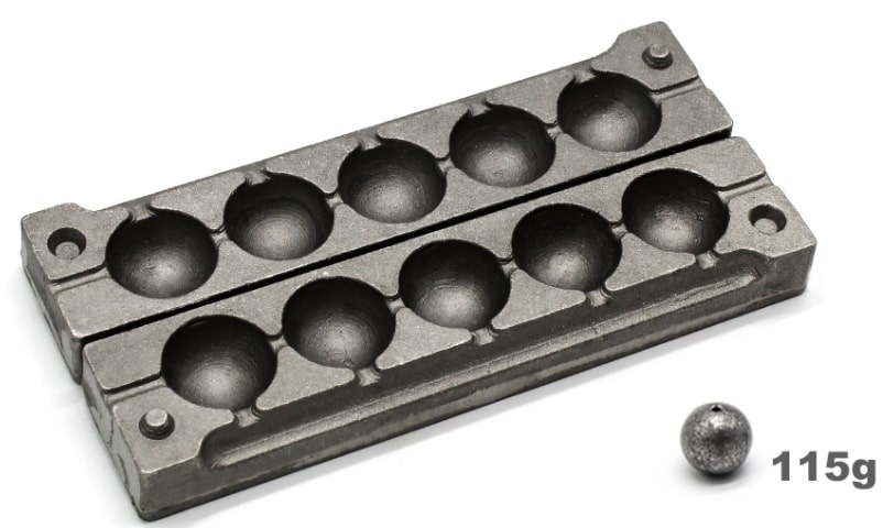 Moldes de Plomo para Bolas de Pesca 