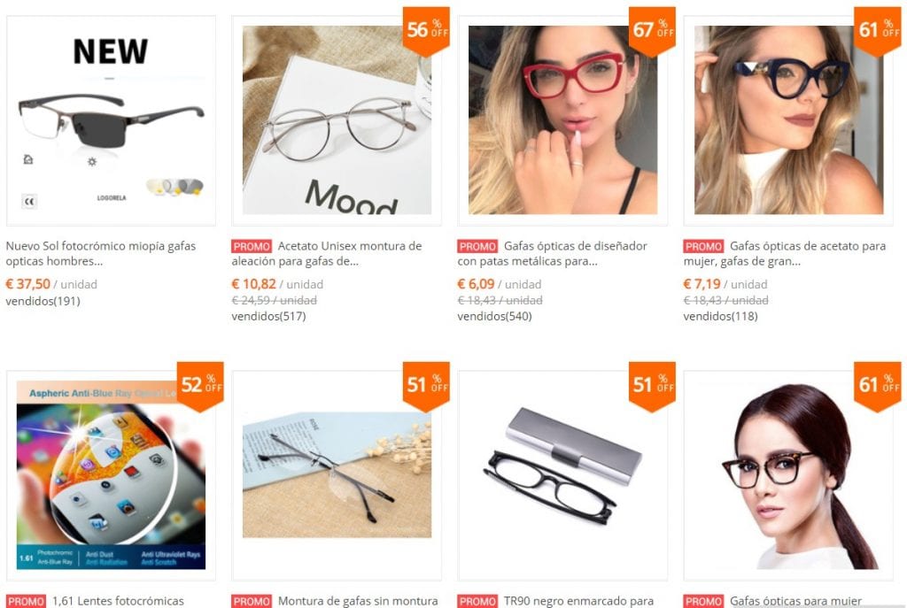 monturas de gafas baratas
