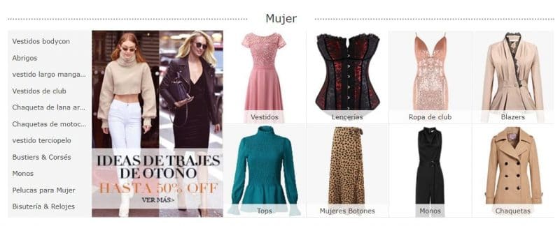 vestidos para mujer