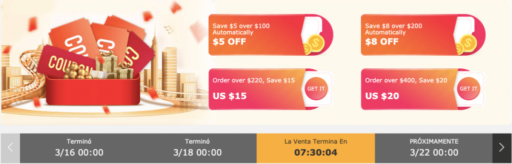cupones de descuento en DealExtreme