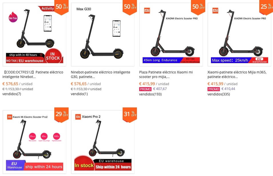 patinete electrico aliexpress