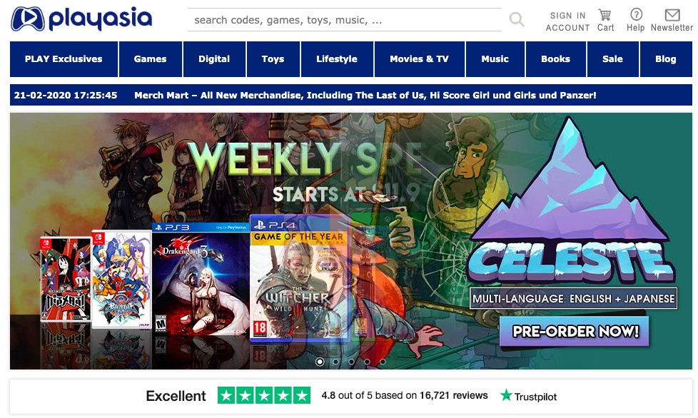 Play Asia una tienda de Videojuegos, anime y manga