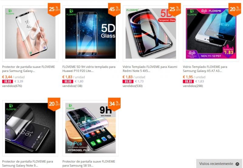 protectores pantalla baratos